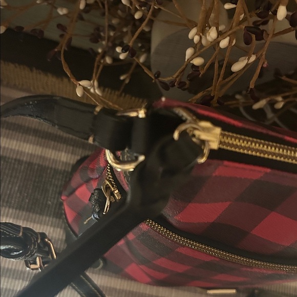 Dooney & Bourke Red and Black Checkered Crossbody Bag - Picture 13 of 14